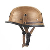 Image of Adult vintage Open Face Half Leather Helmet Harley Moto Motorcycle Helmets