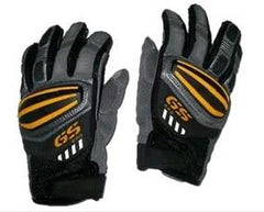 Motorcycle Motorrad Rally Black Red Leather Gloves